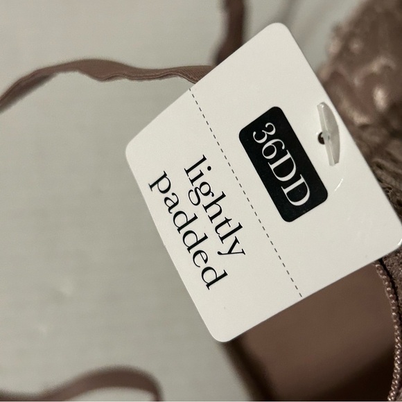 NEW Rene Rofe Bra Size 36DD Taupe Lace Lightly Padded Underwire Adjustable Strap - Picture 6 of 6